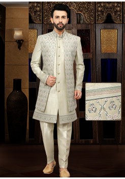 Off White Jacker Style Indo Western 